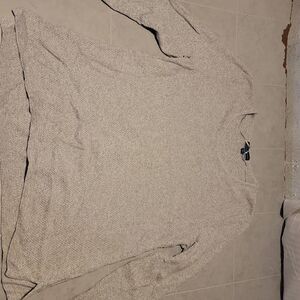 Karen Scott Women's Grey V-neck Knitted Long Sleeve Pullover Casual Sweater Size